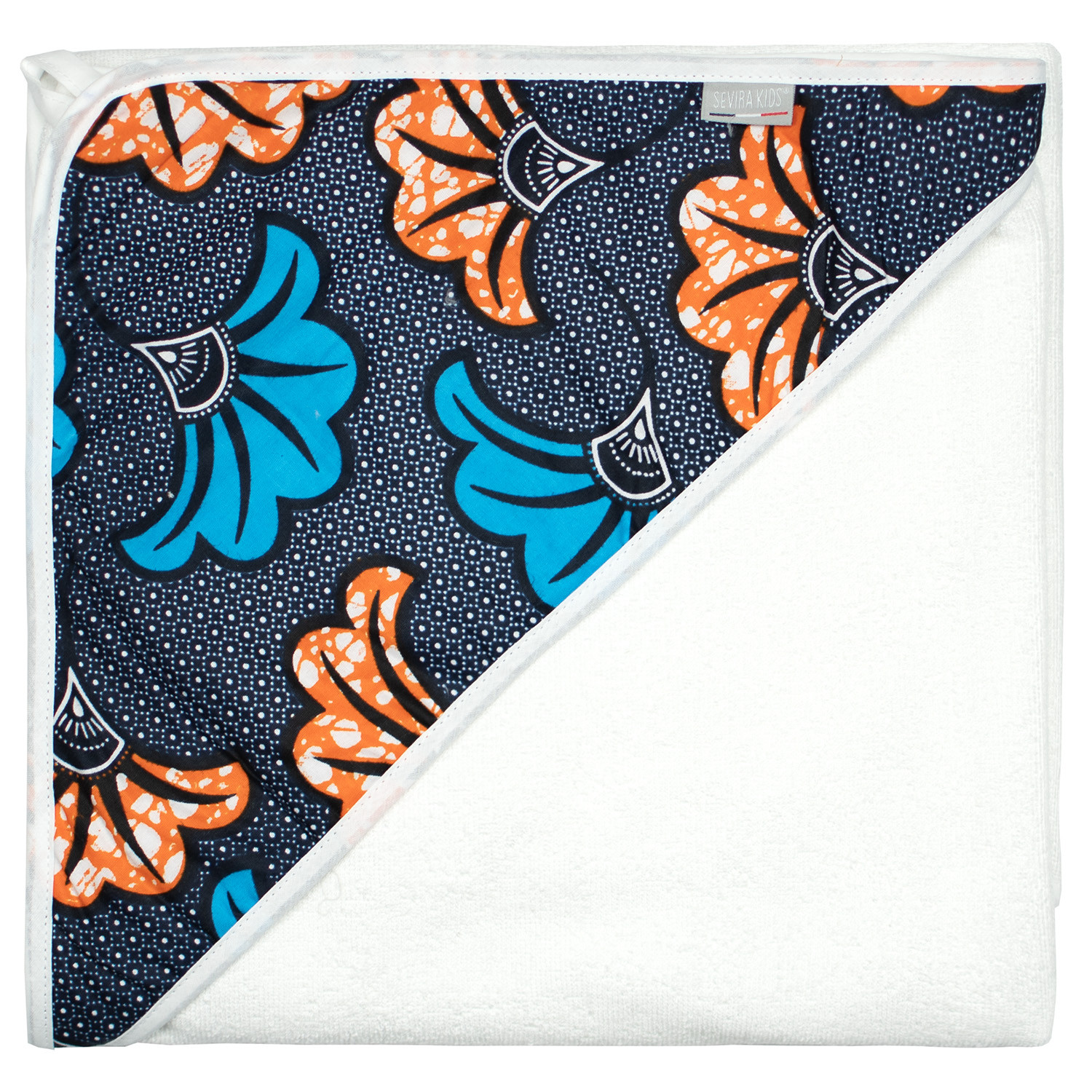 Grande cape de bain en bambou Fleurs de mariage WAX, SEVIRA KIDS