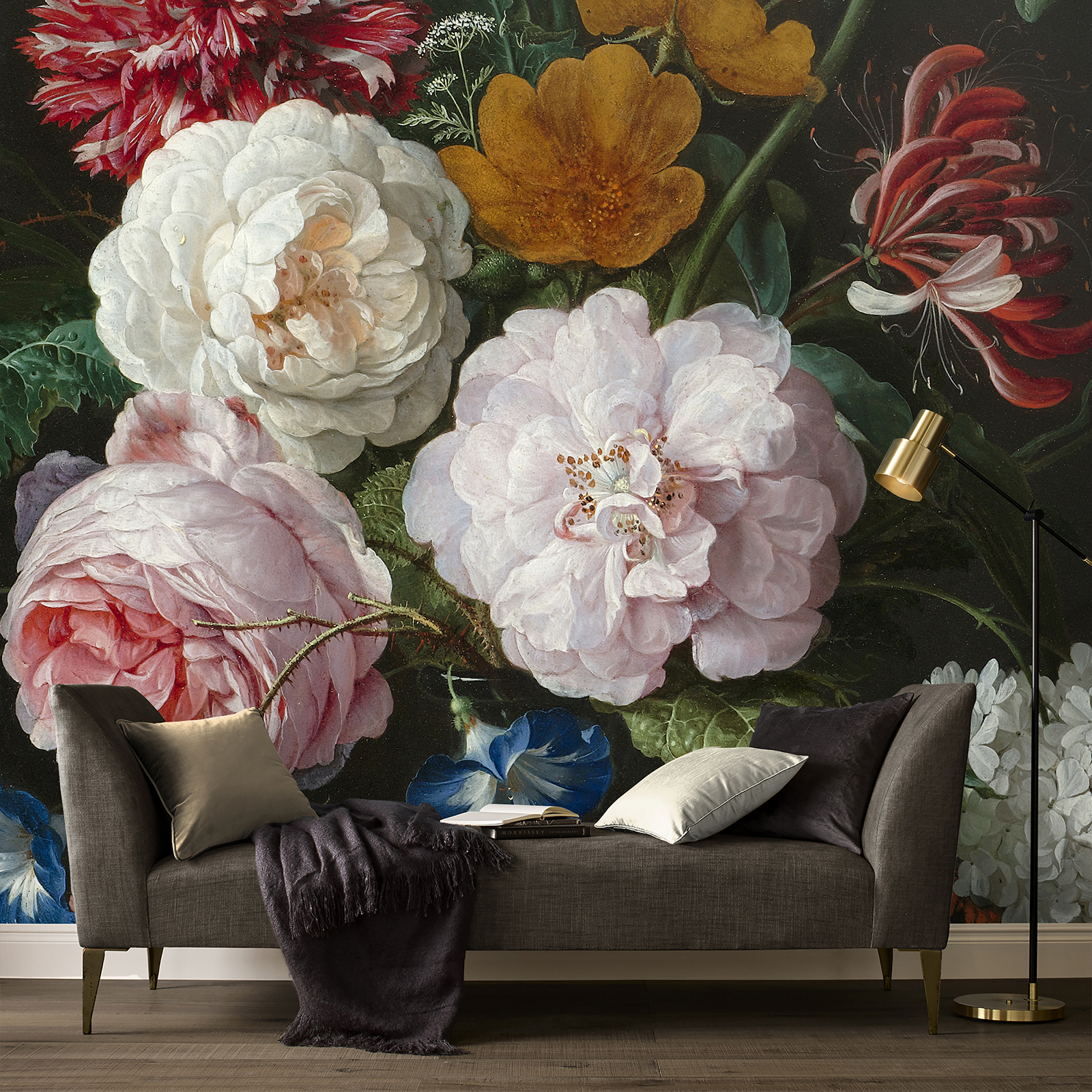 Papier peint panoramique Fleurs luxuriantes Eloïse, ART FOR THE HOME