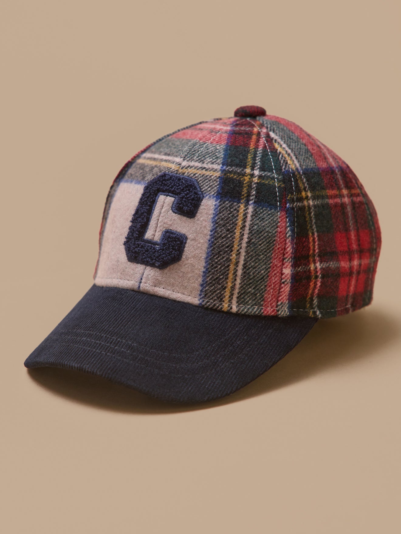 Casquette lainage carreaux et enfant, CYRILLUS