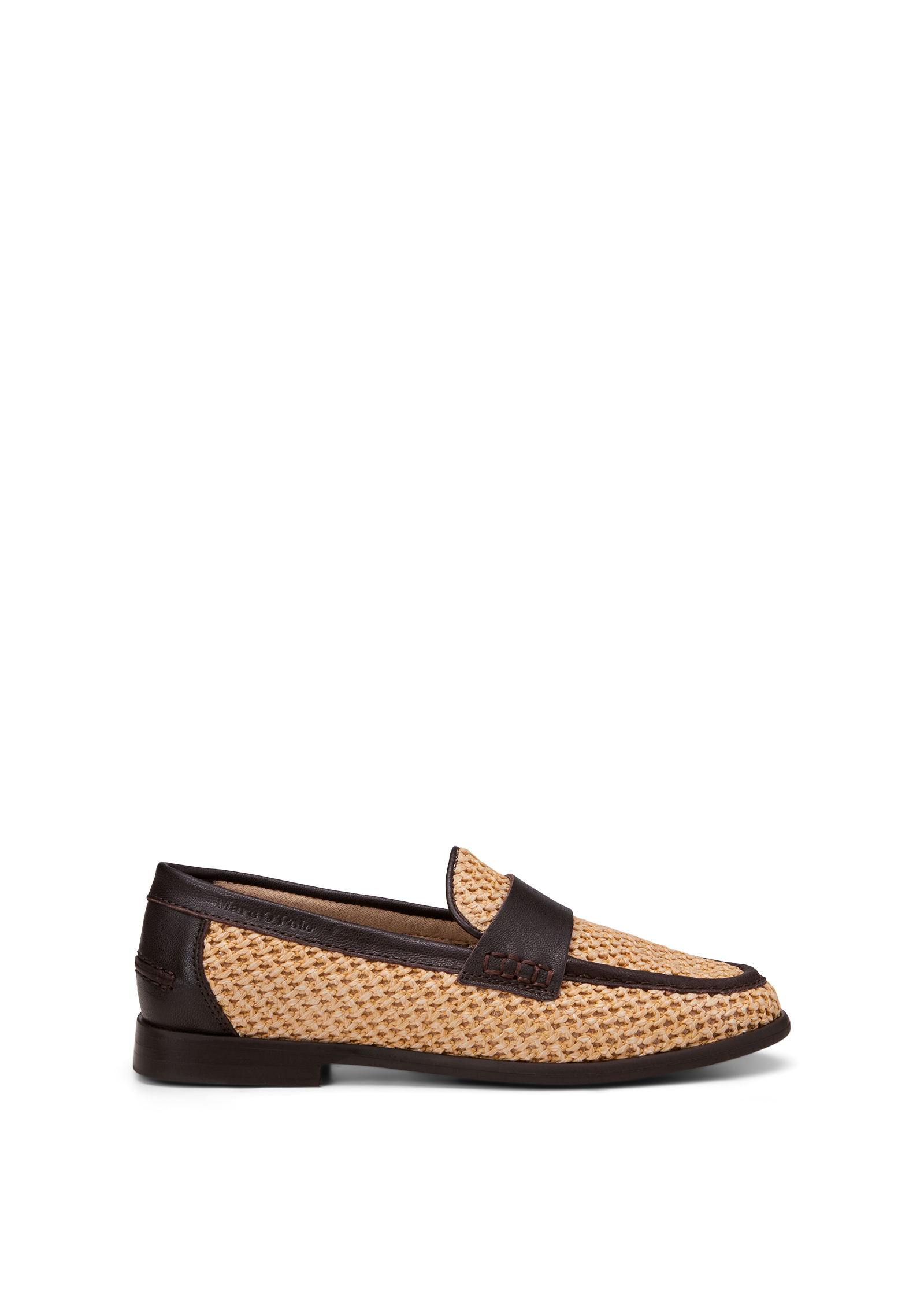 Loafer modèle Fiona en raphia aéré avec du cuir, MARC O'POLO