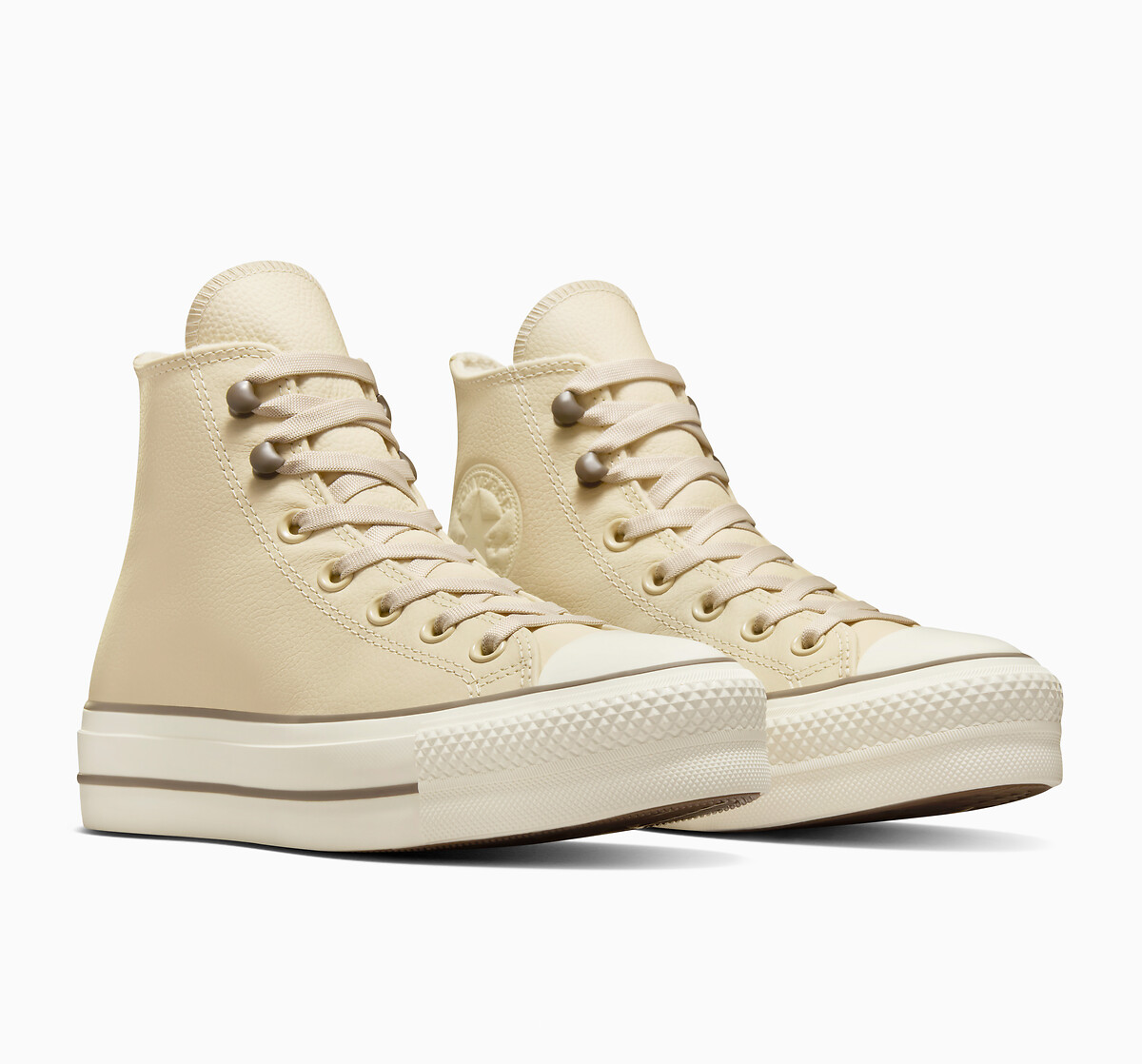 CONVERSE SOFT SUEDE EARTHY NEUTRALS PLATFORM SNEAKERS on sale