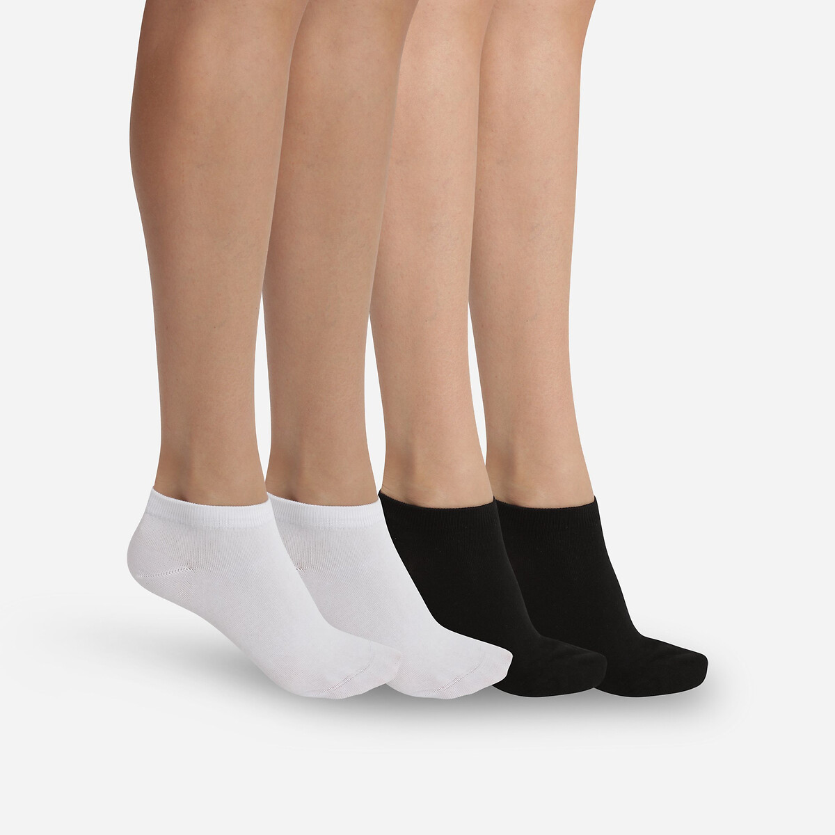 Image of Pack of 2 Pairs of Trainer Socks in Cotton Mix