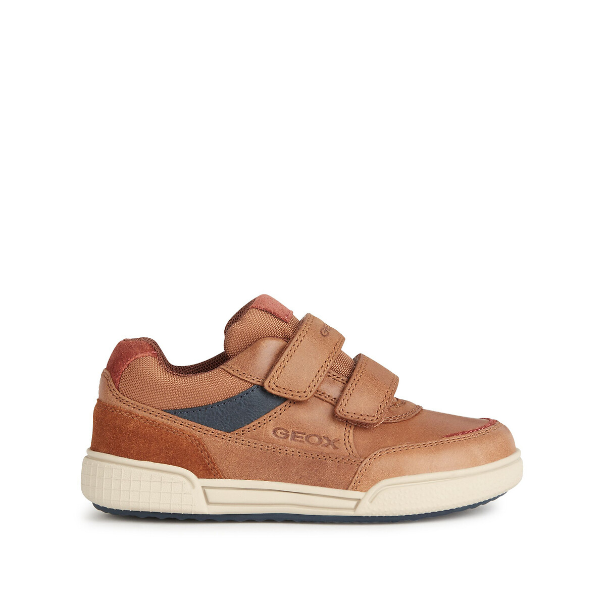 Image of Kids Poseido Breathable Trainers in Leather with Touch 'n' Close Fastening