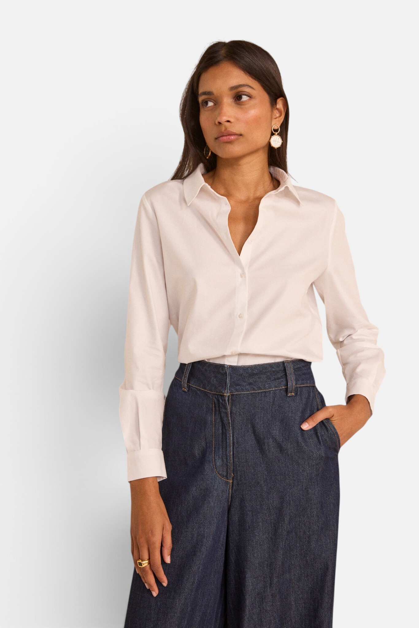 Chemise à manches longues en coton CARLA, Maison 123