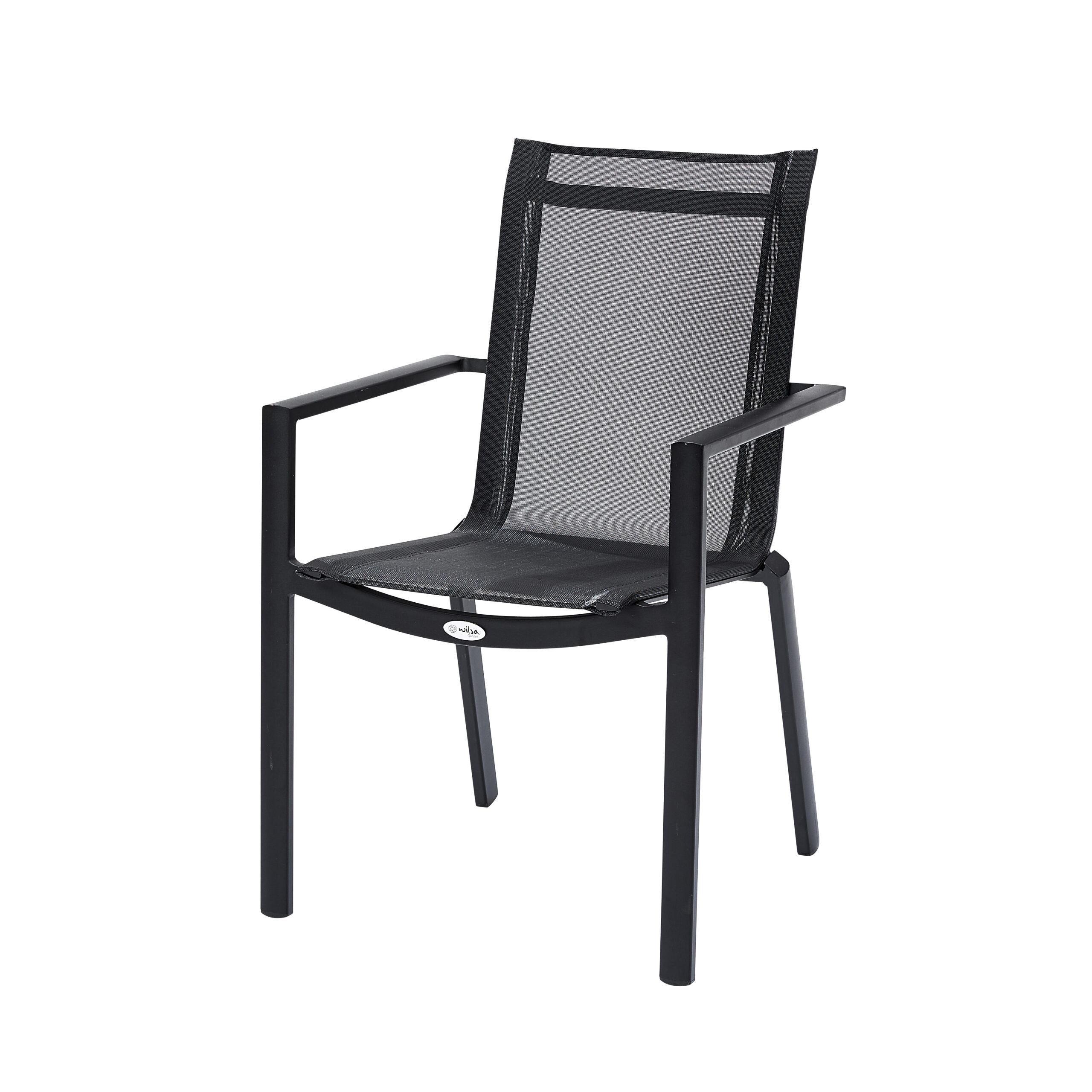 Fauteuil en aluminium, assise textilène STAR, WILSA GARDEN