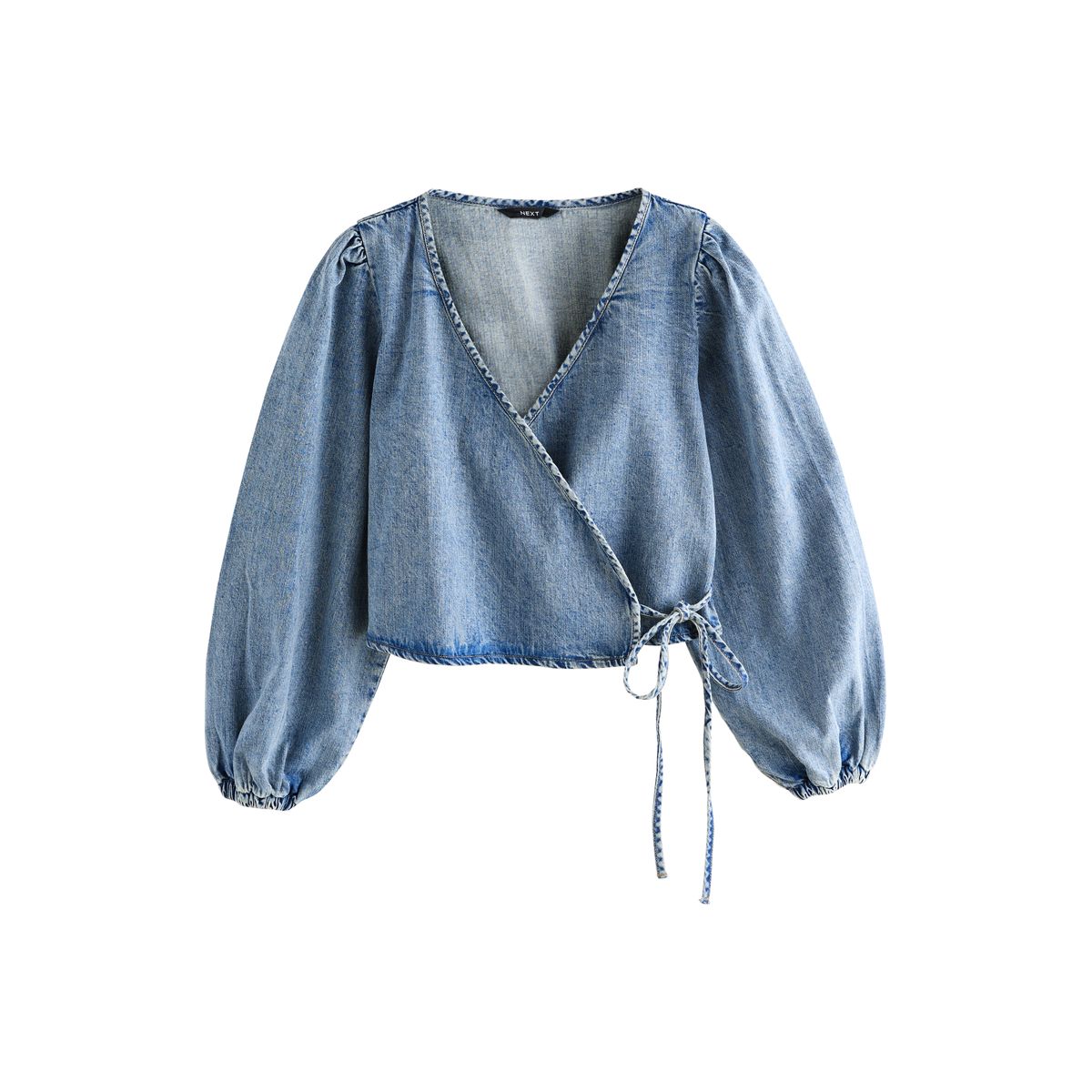 Chemisier portefeuille en denim, NEXT