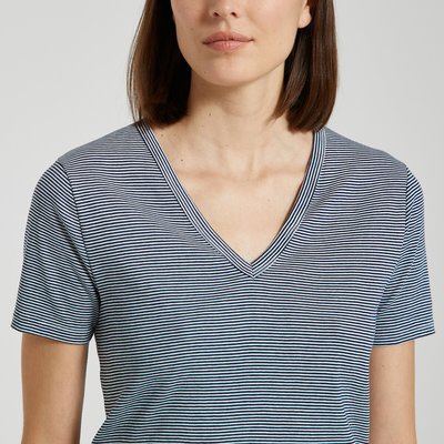 Ikonisches T-Shirt mit V-Ausschnitt und kurzen Ärmeln PETIT BATEAU