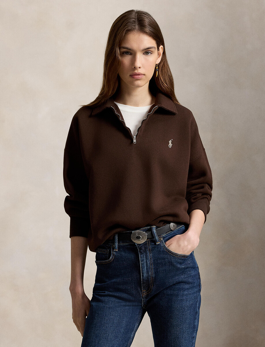 Sweat à col polo zippé, POLO RALPH LAUREN