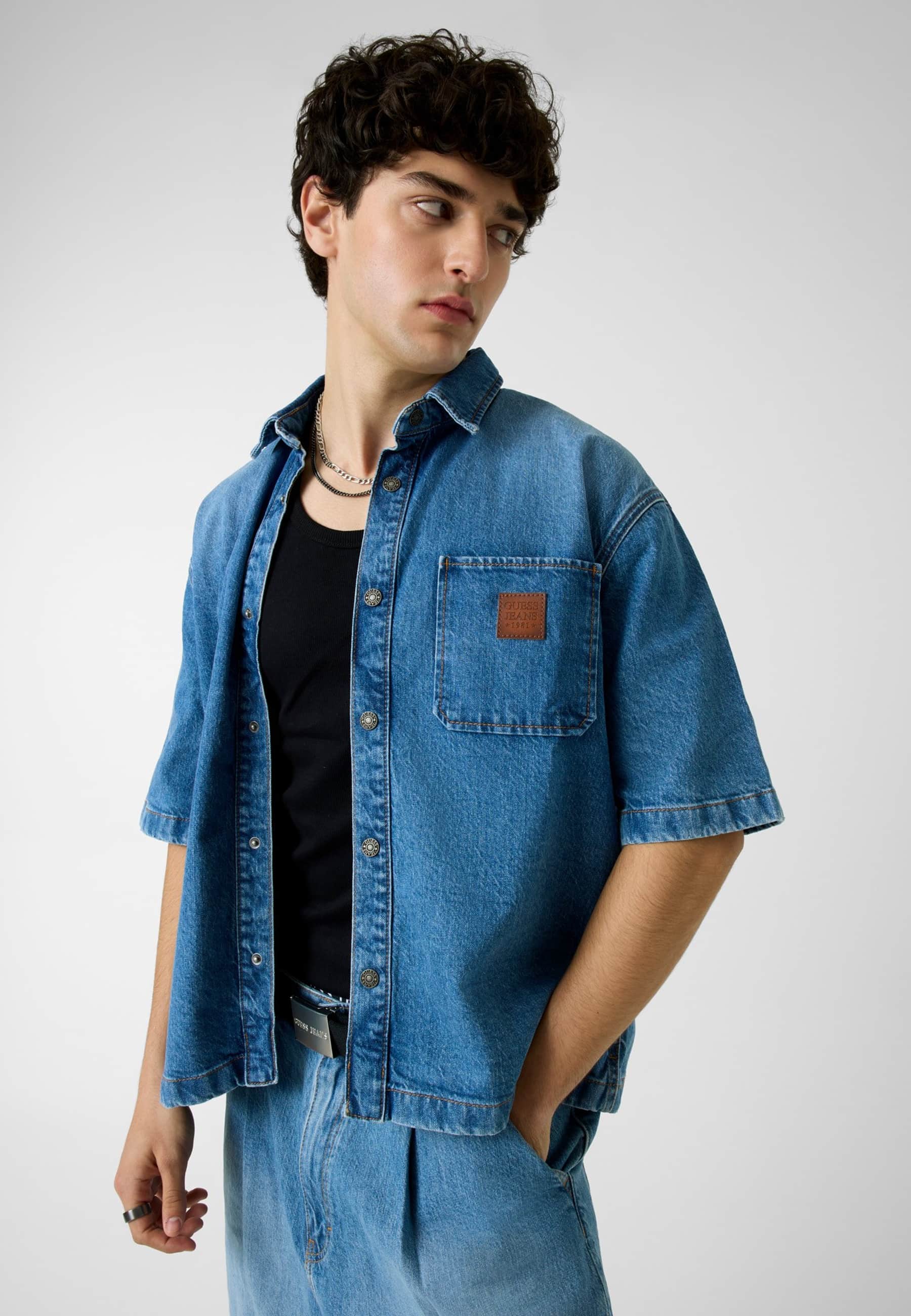 Chemise En Denim Oversize, GUESS JEANS