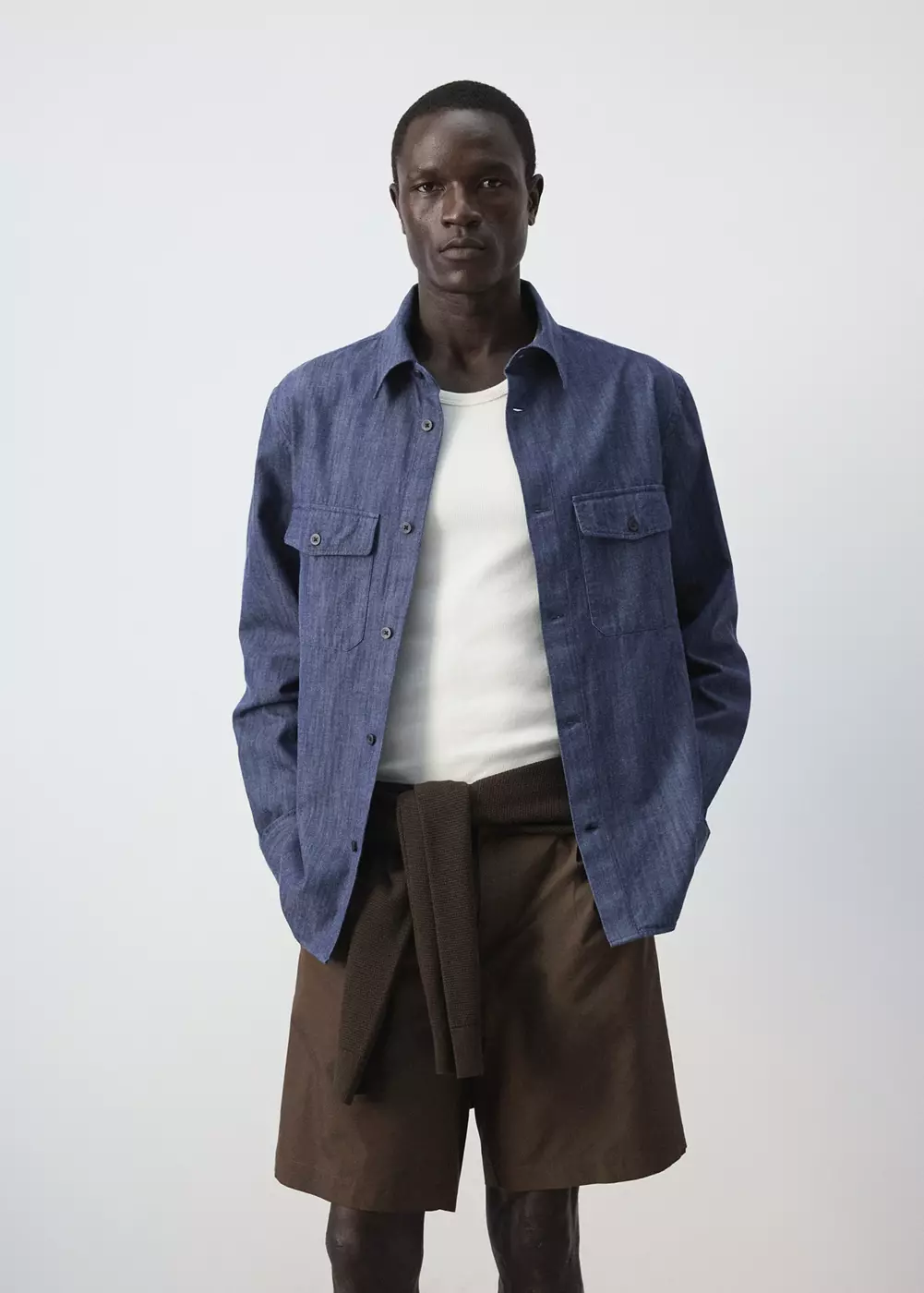 Surchemise en jean 100 % coton, MANGO MAN