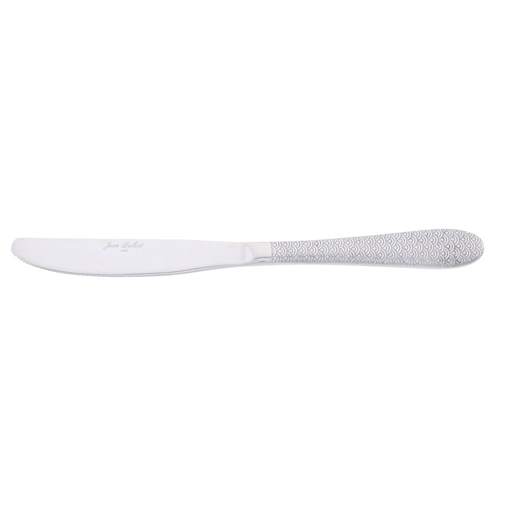 Couteau de table monobloc Flower inox (lot de 6), JEAN DUBOST