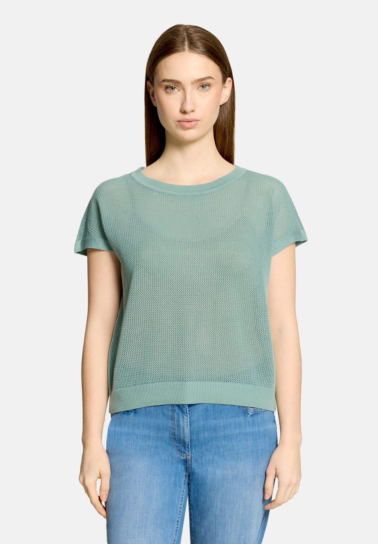 Pull-over en maille ajourée sans manches, BETTY BARCLAY