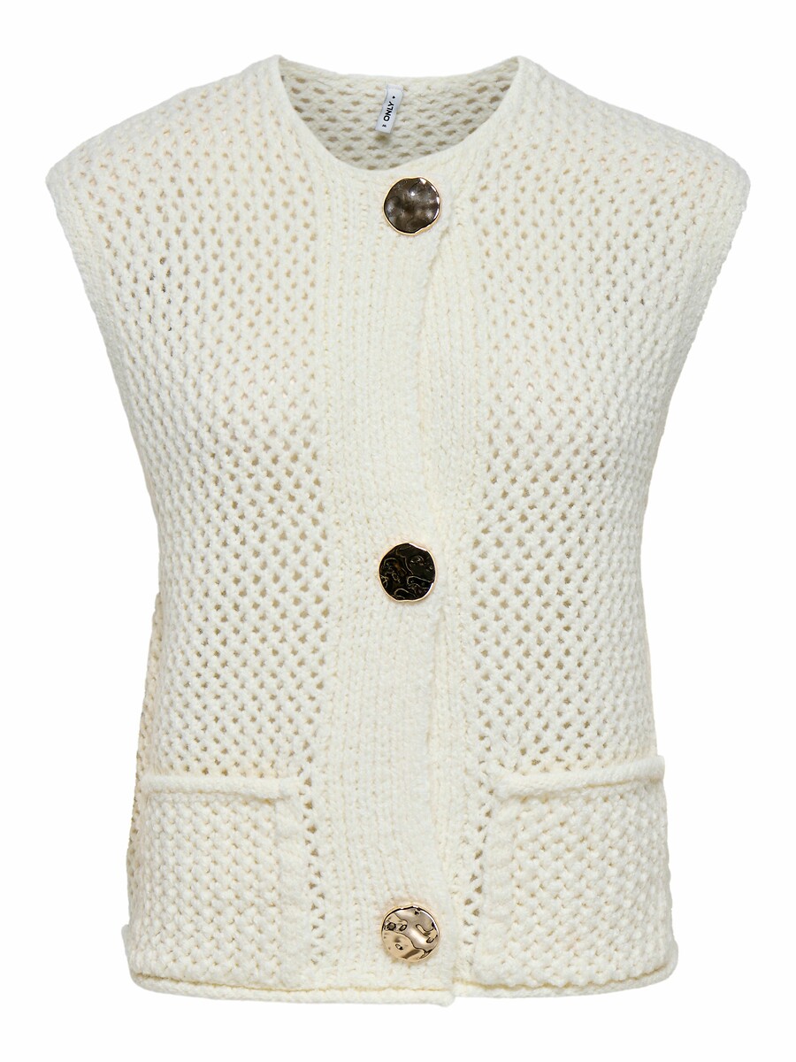 Knitted Buttoned Waistcoat, ONLY