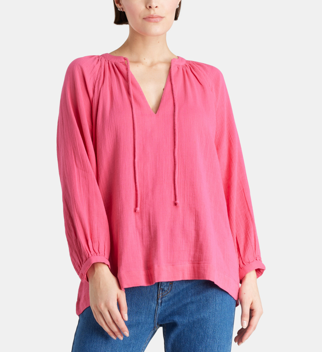 Top blouse magali en gaze de coton bio, GALERIES LAFAYETTE