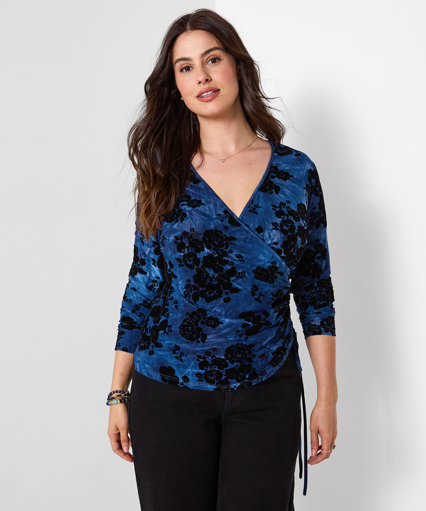 Henley Cache-Cœur en Jersey Floqué Effet Délavé, JOE BROWNS