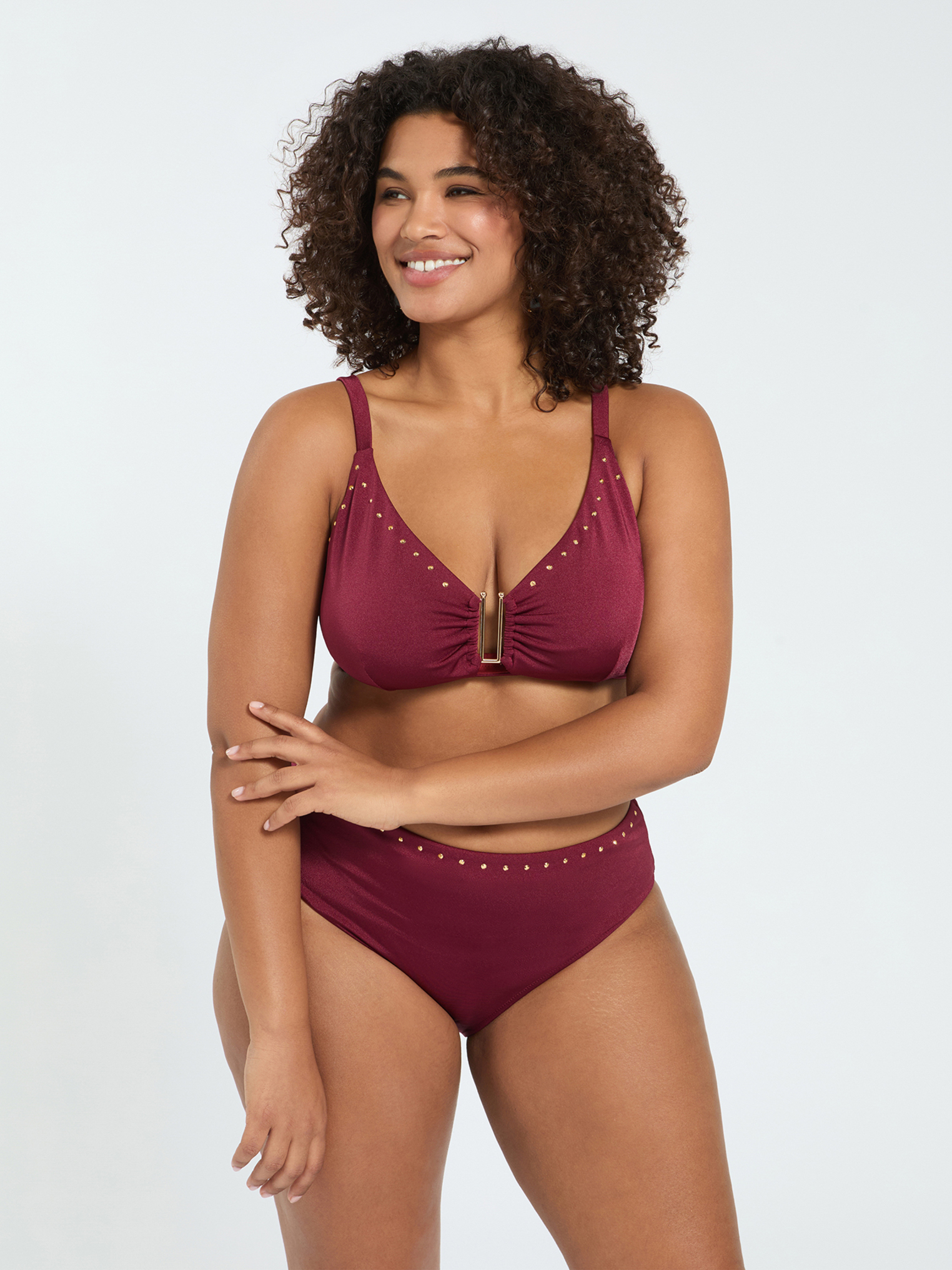 Bikini avec clous et motif cut out, FIORELLA RUBINO