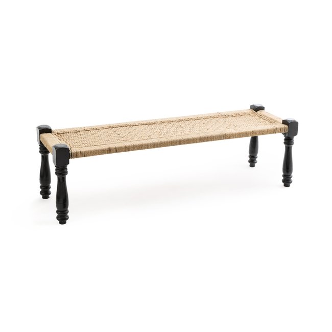 Adas Indian Style Bench in Mango Wood Rope - LA REDOUTE INTERIEURS
