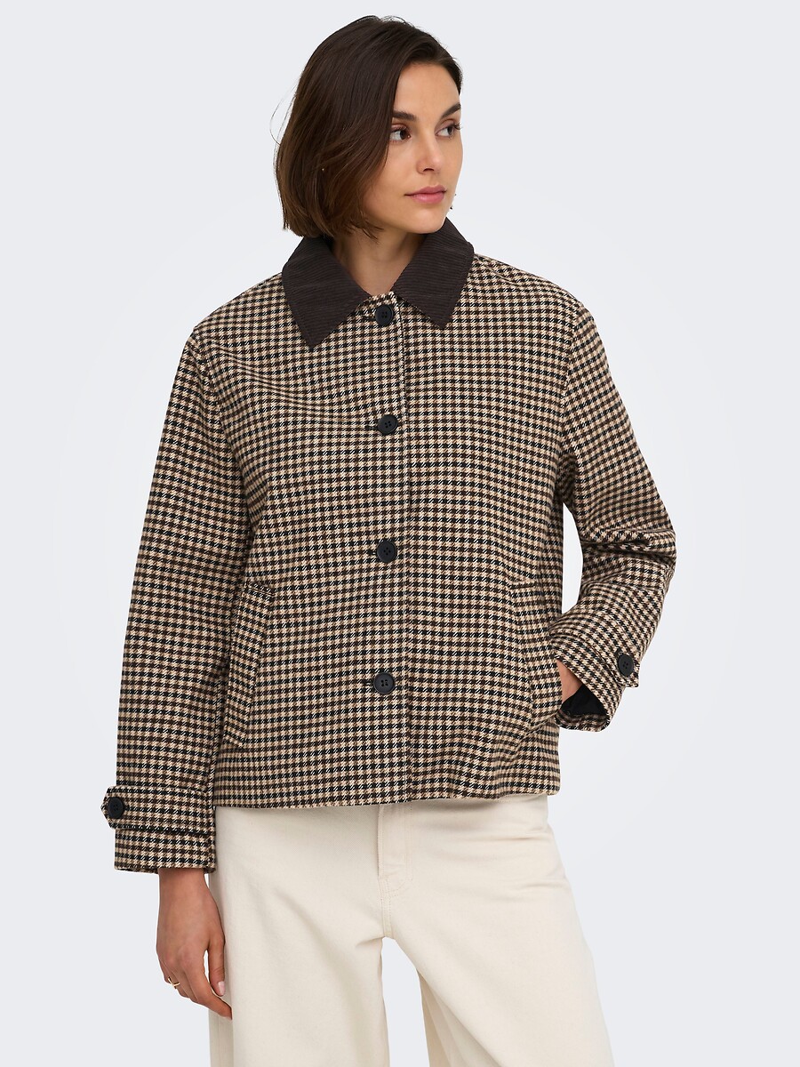 Manteau court à carreaux, JDY