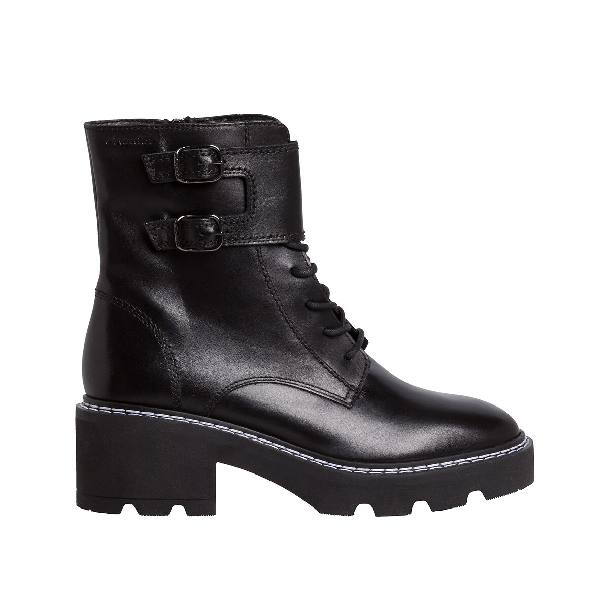 Leather ankle boots black Tamaris | La Redoute
