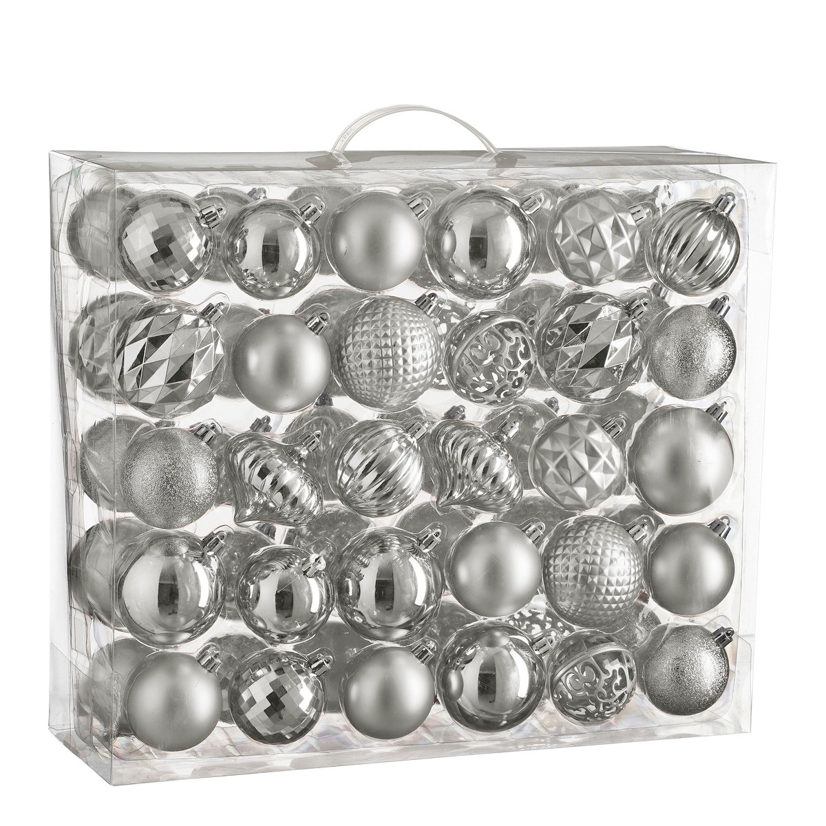 Lot de 60 boules de Noël incassables GLIMMA, MICA DECORATIONS