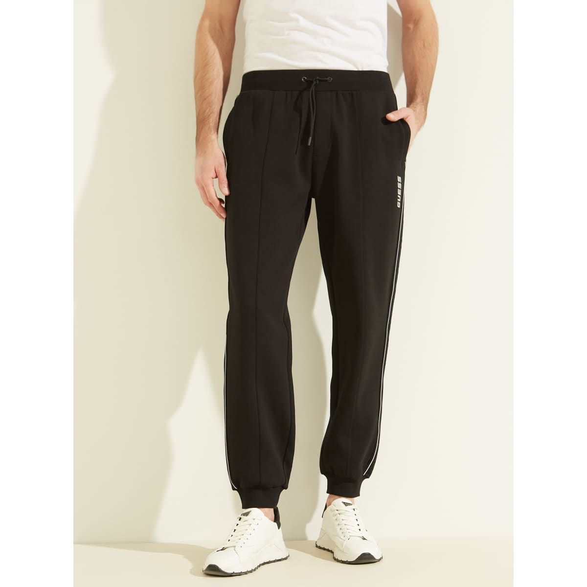 Guess pantalon de jogging bande logo 4g noir Guess La Redoute