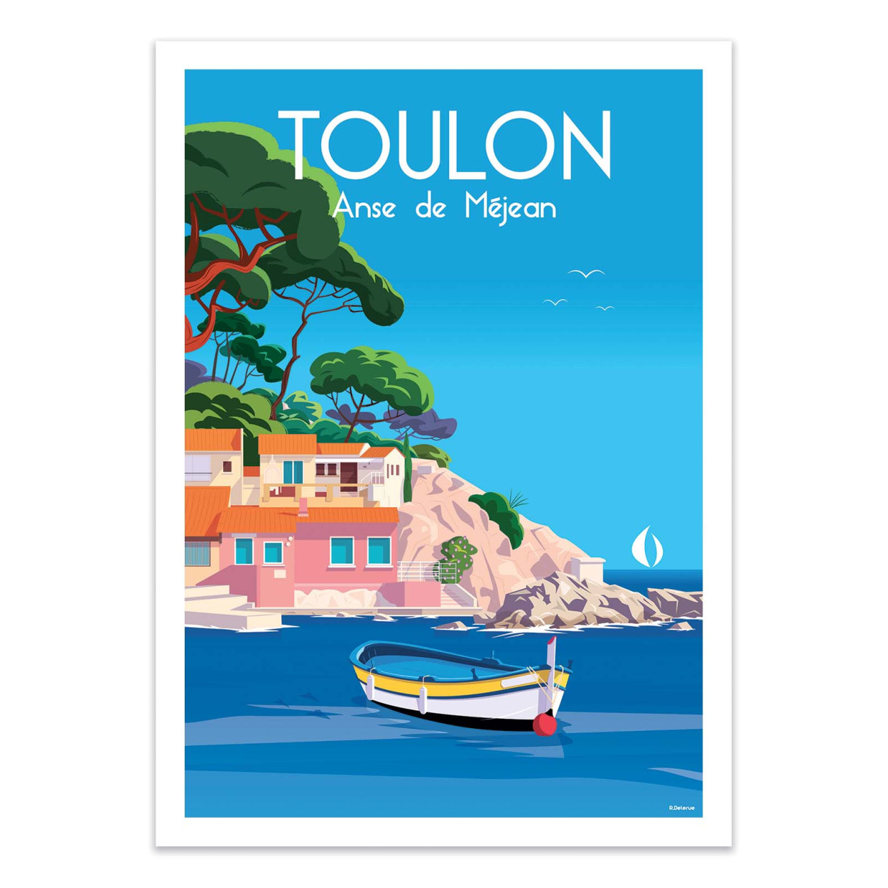 Affiche d'art - Toulon Anse de Méjean - Raphael Delerue, WALL EDITIONS