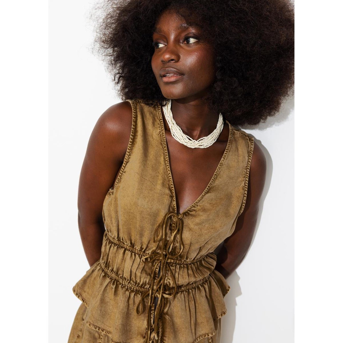 Top à nouettes en lyocell, PROMOD