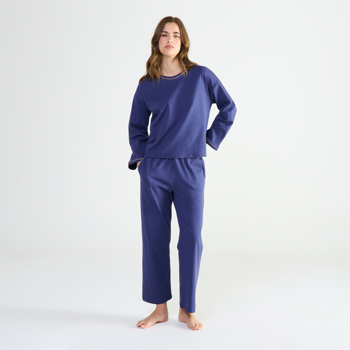 Pyjama col rond en coton MYSTÉRIEUSE, LAURENCE TAVERNIER