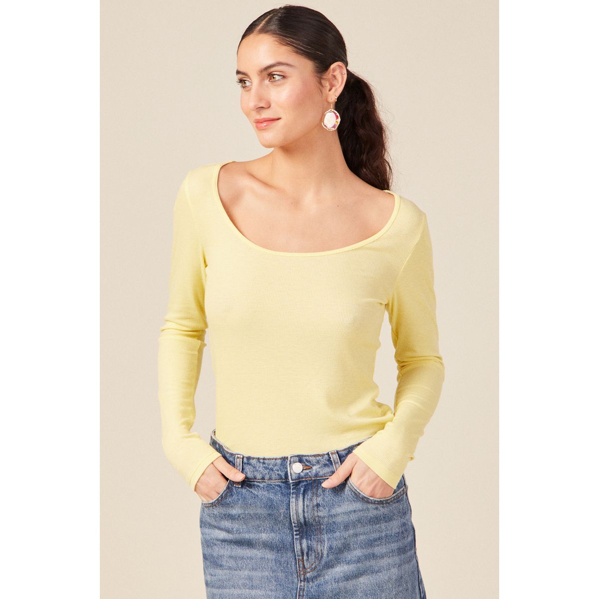 Tee shirt jaune fluo La Redoute