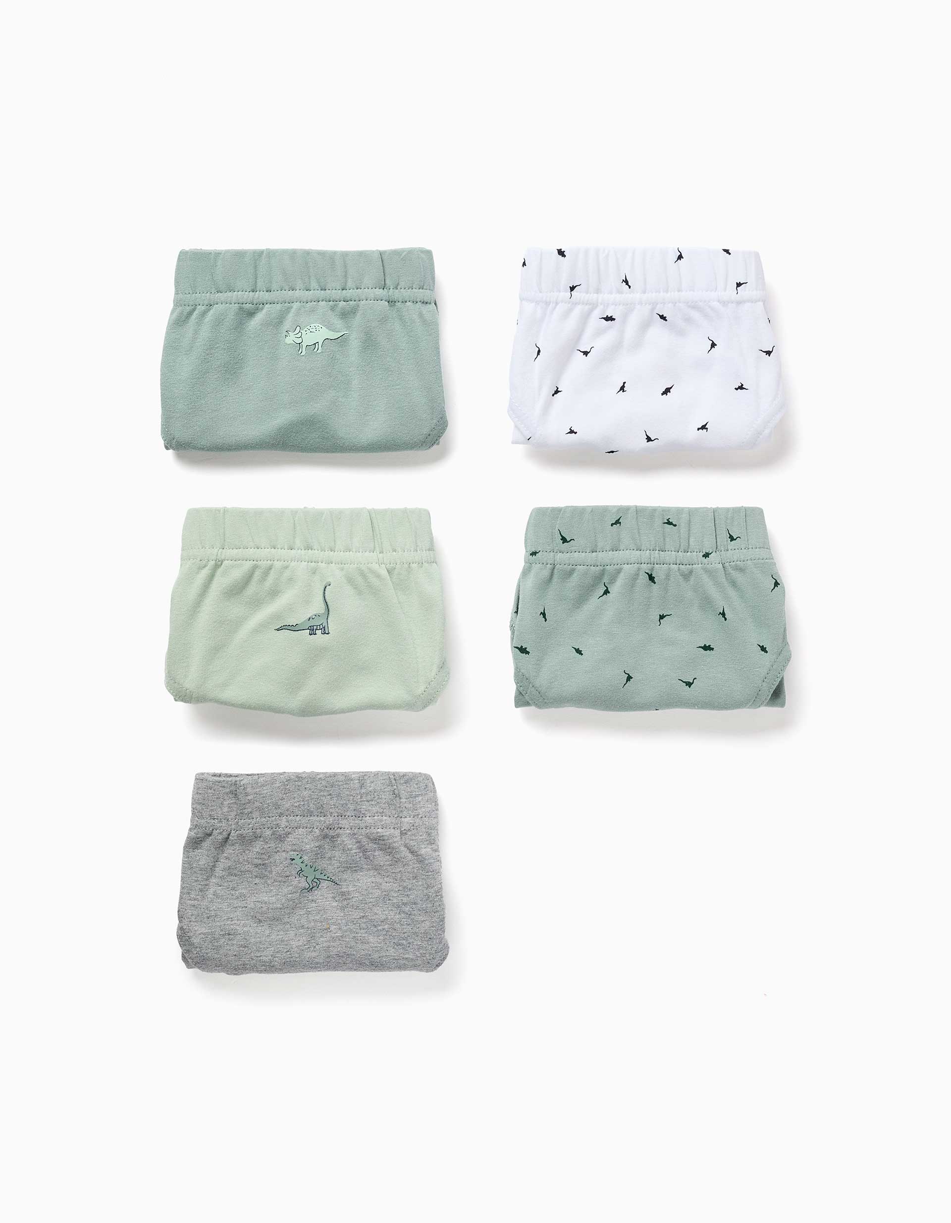 Lot de 5 slips en coton avec imprimés dinosaures, ZIPPY
