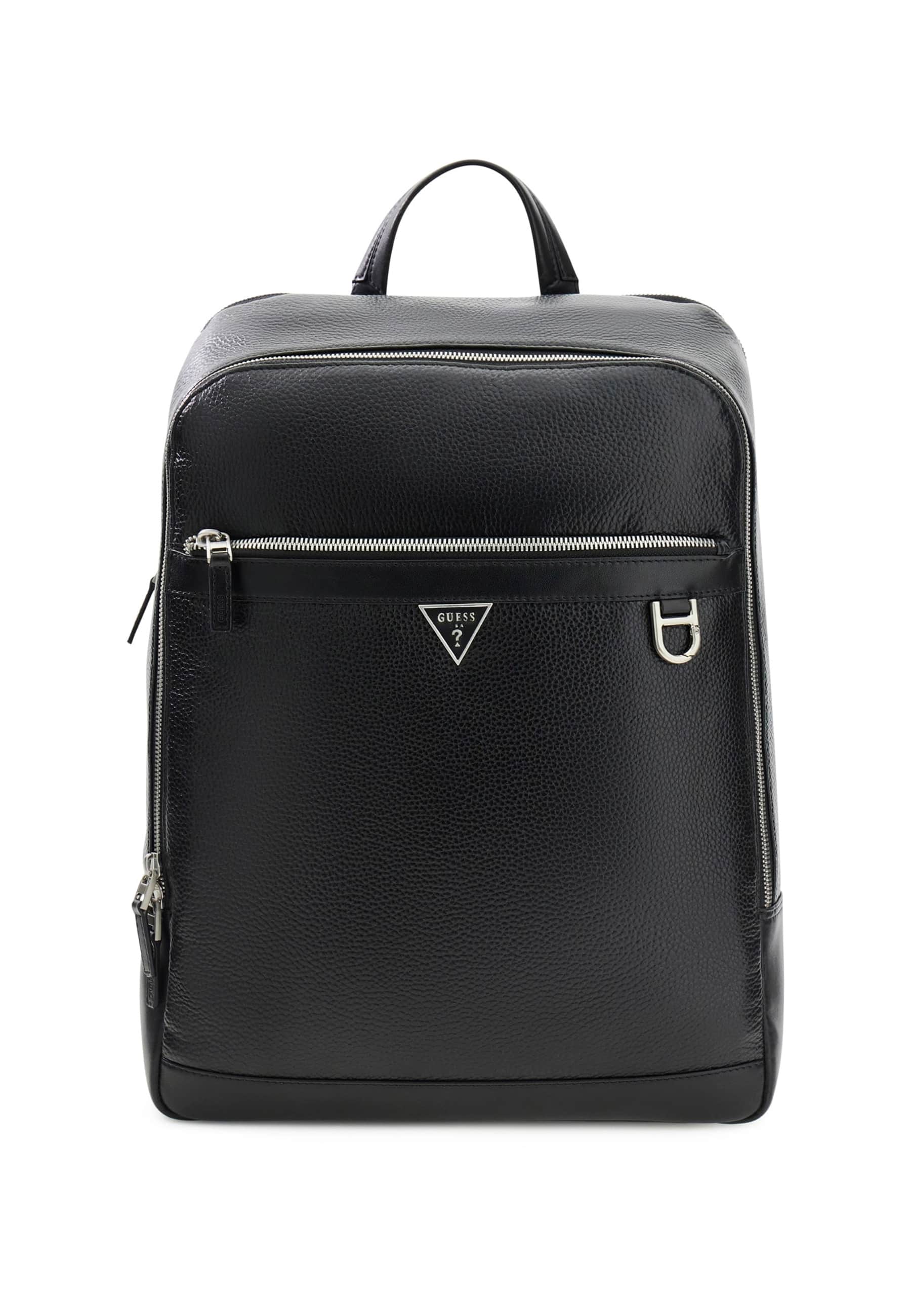 Sac À Dos Monaco En Cuir Véritable, GUESS
