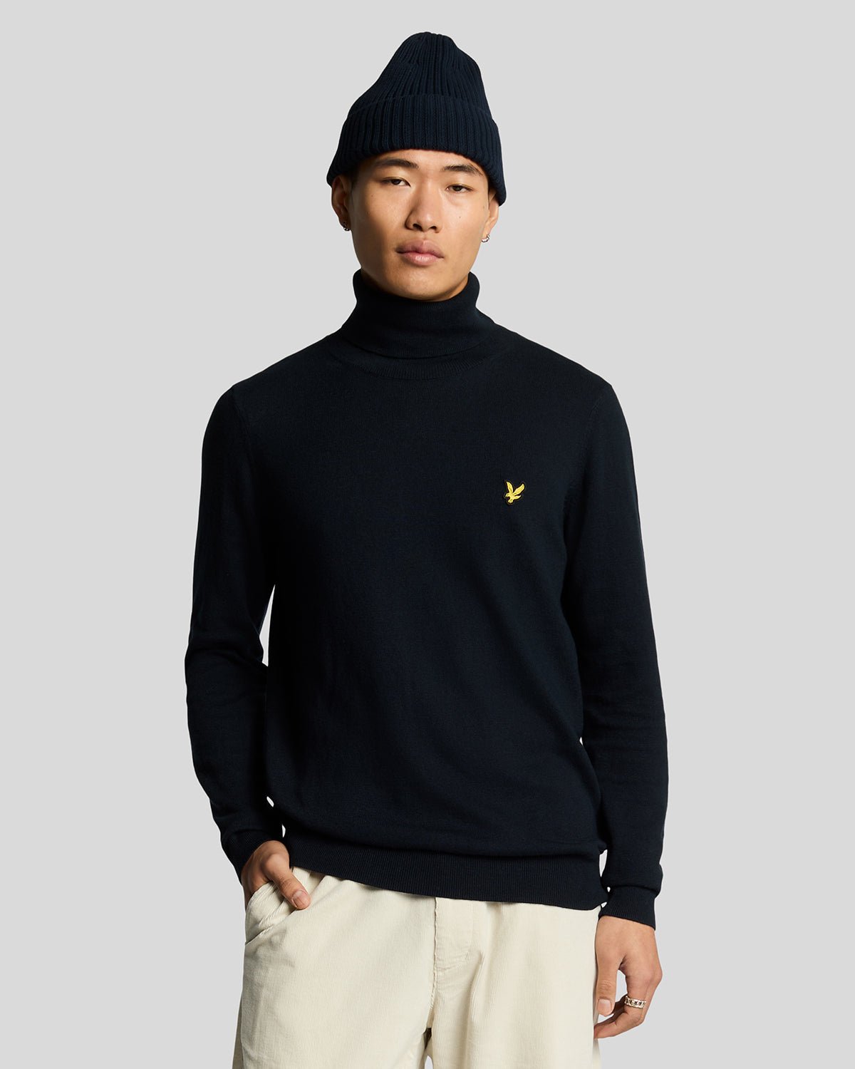 Pull en coton mérinos col roulé, LYLE & SCOTT