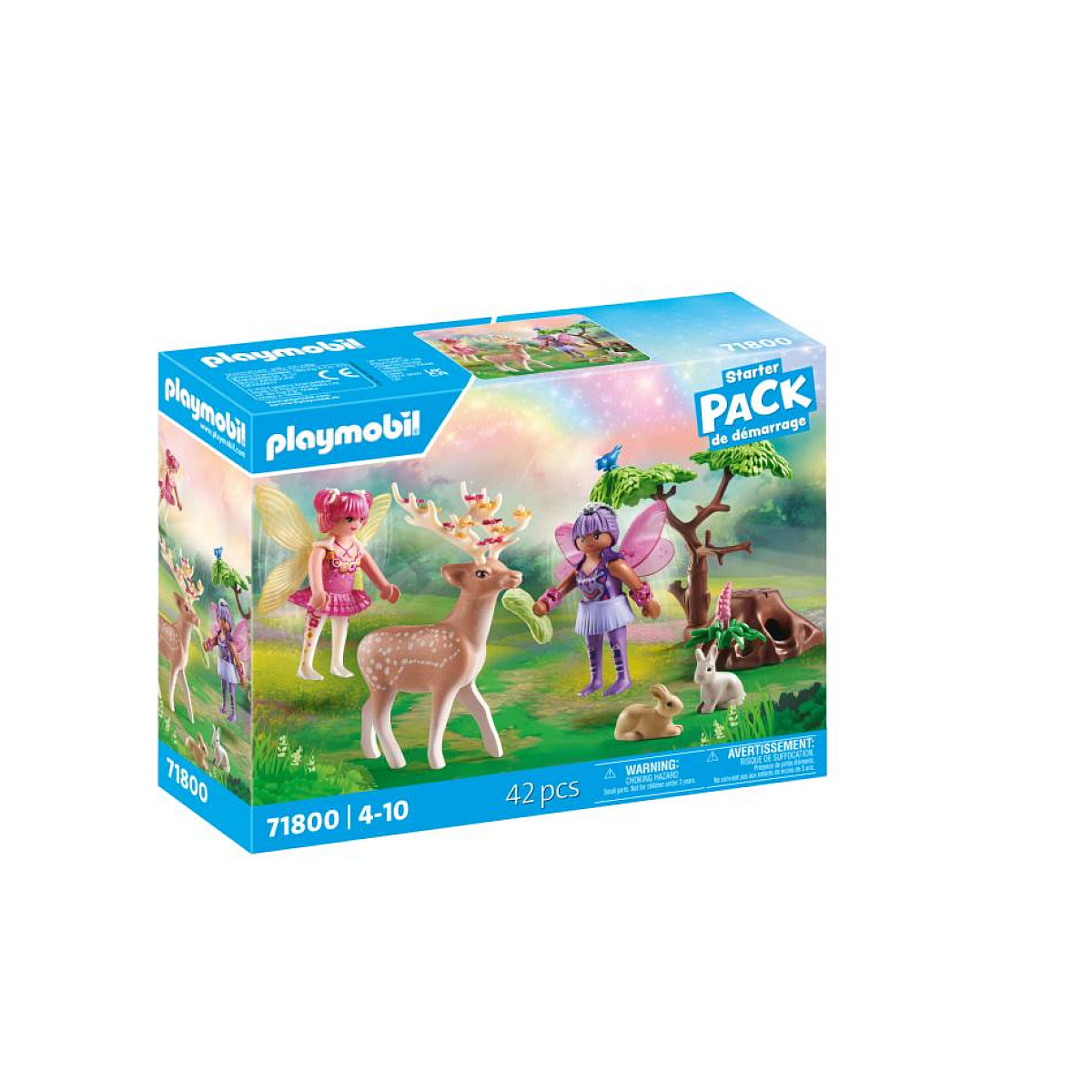 71800 Duo de fées avec animaux de la foret, PLAYMOBIL