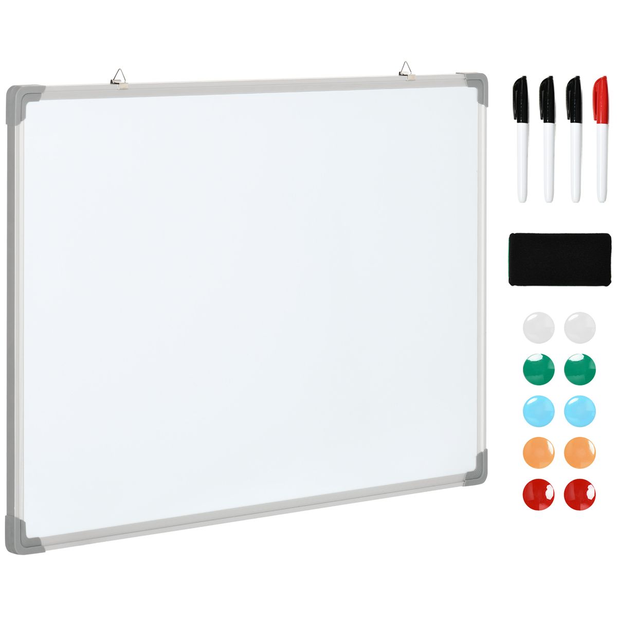 HOMCOM Bureau pupitre pour enfants avec tableau blanc - table à dessin -  dim. 65L x 53l x 41H cm
