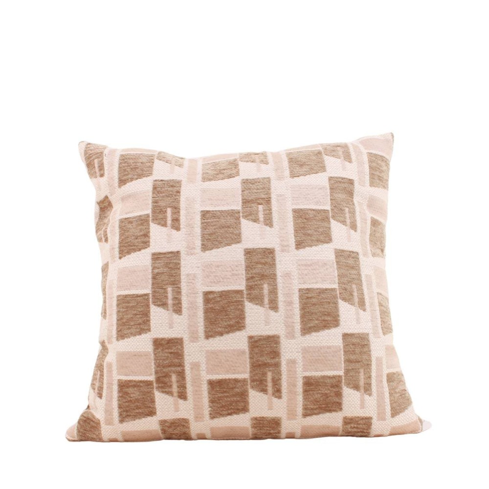 Coussin à motifs géométriques en velours jacquard 40x40cm, ORNAMI
