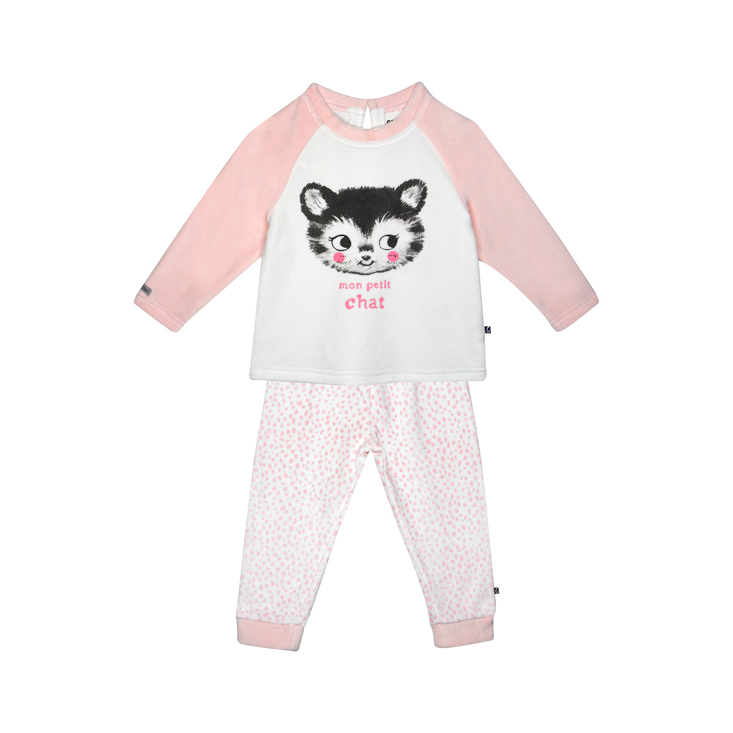 Pyjama 2 pieces enfant frivole velours rase, SUCRE D'ORGE