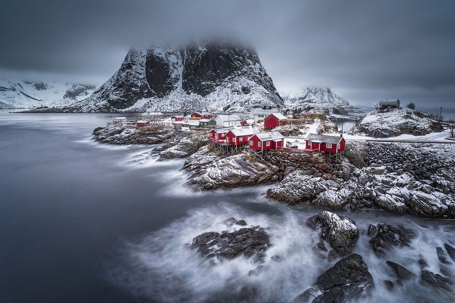 Tableau hiver magique aux lofoten, HEXOA