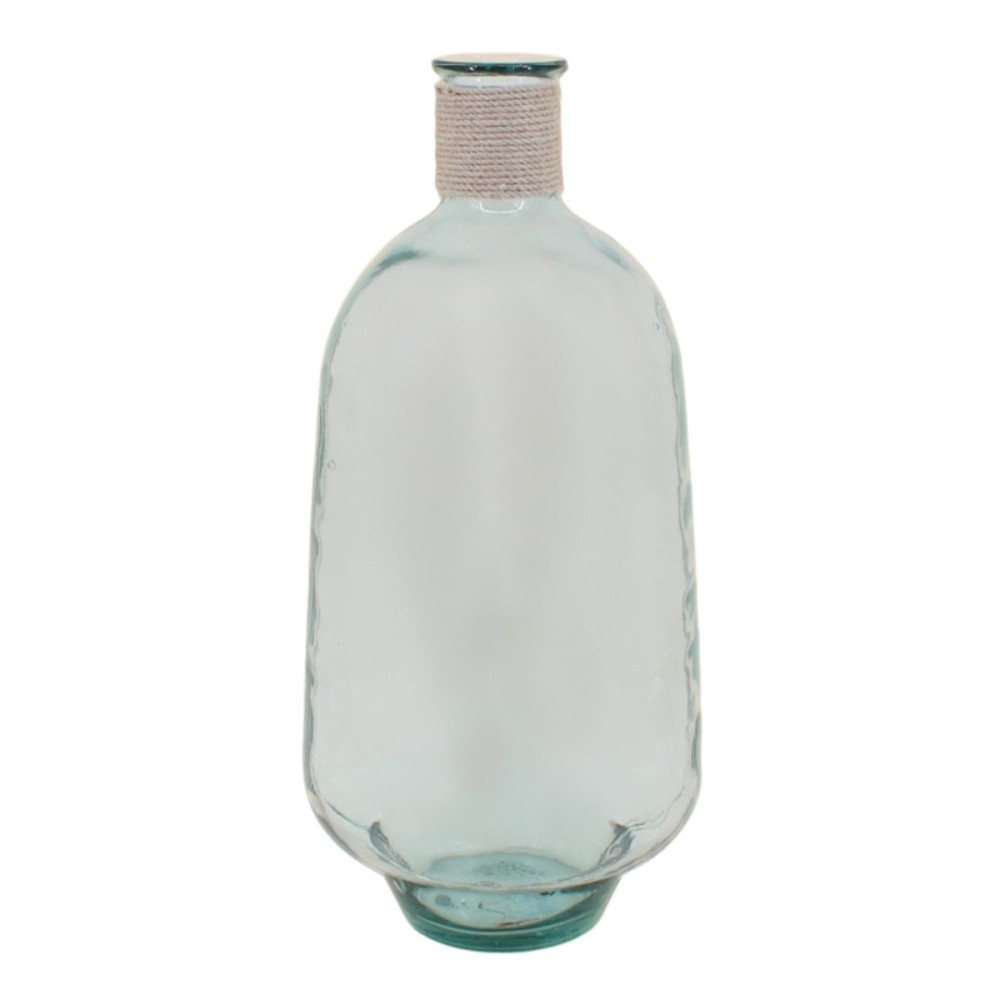 Vase dame jeanne en verre avec corde, H60cm, ORNAMI