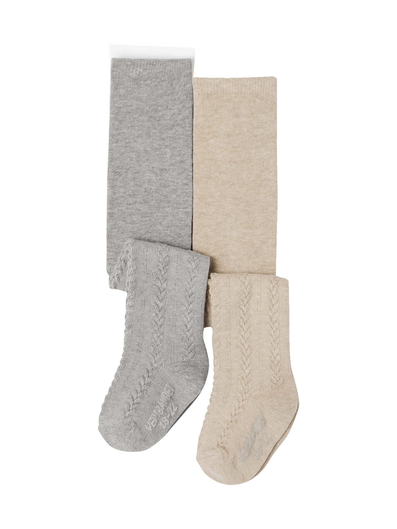 Lot de 2 paires de collants en maille torsadée, VERTBAUDET