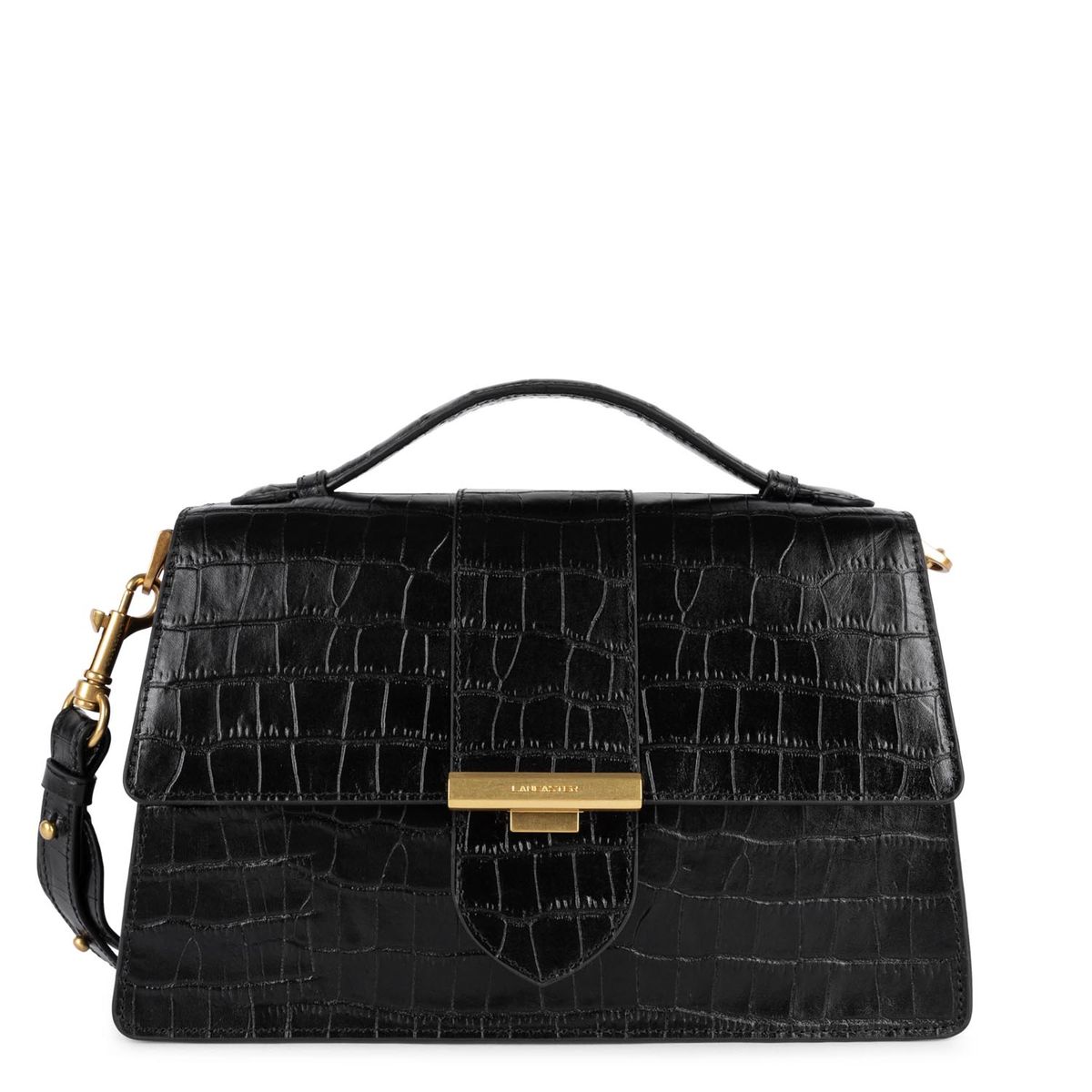 Sac noir online croco