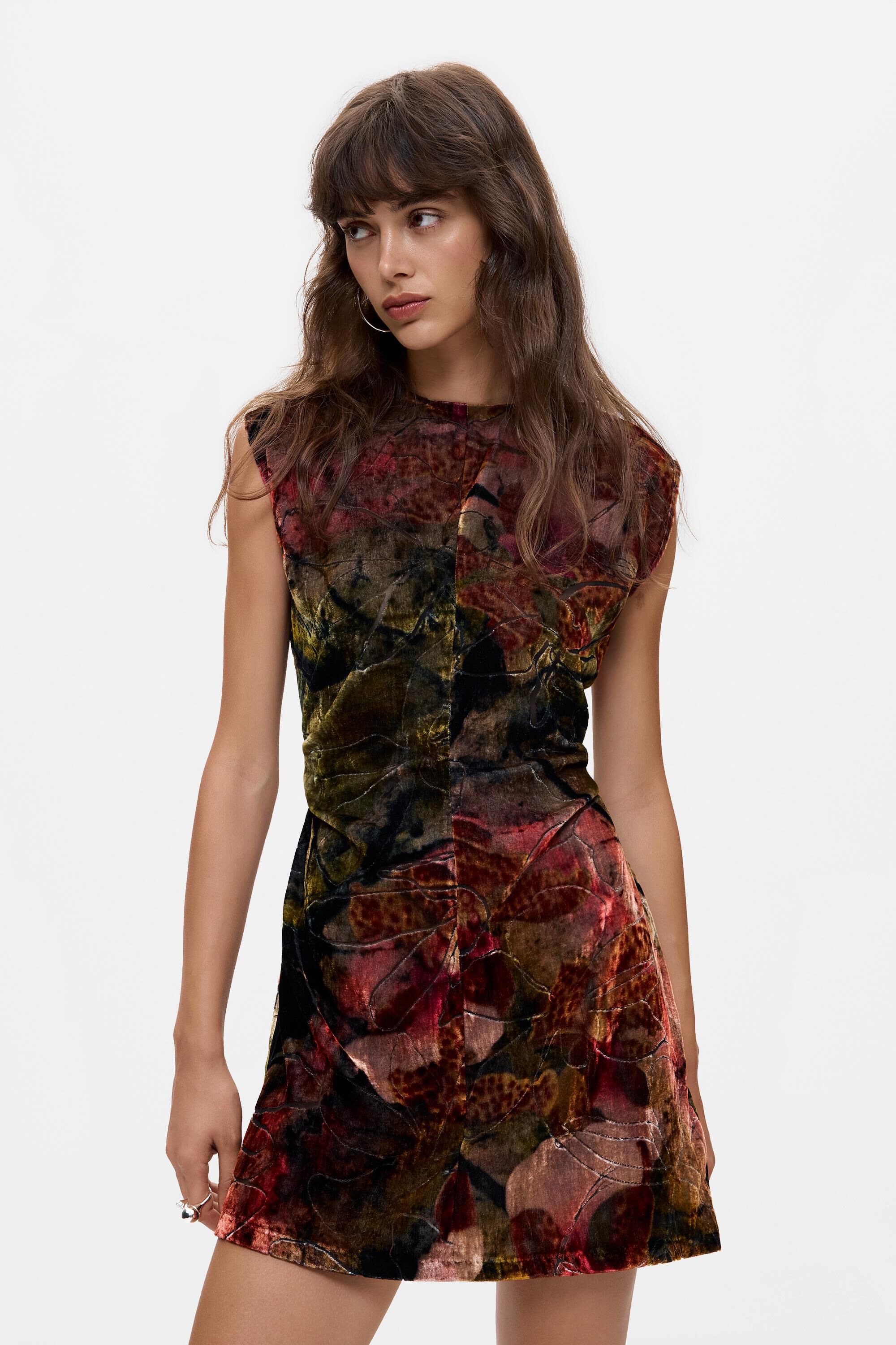 Robe en velours à fleurs M. C. Lacroix, DESIGUAL