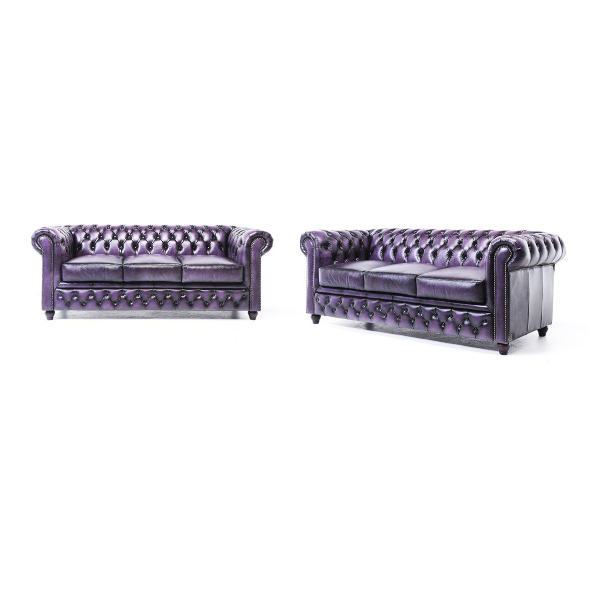 canape 3 places 2x chesterfield orginal brighton antique