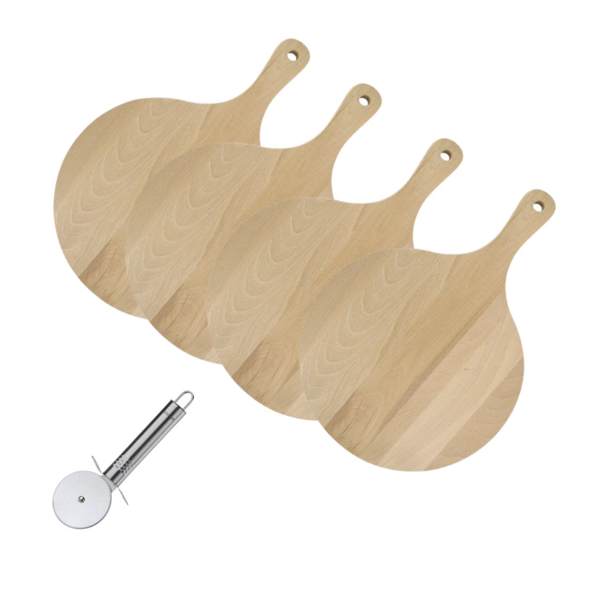 4 Planches à pizza et tarte flambée, FACKELMANN