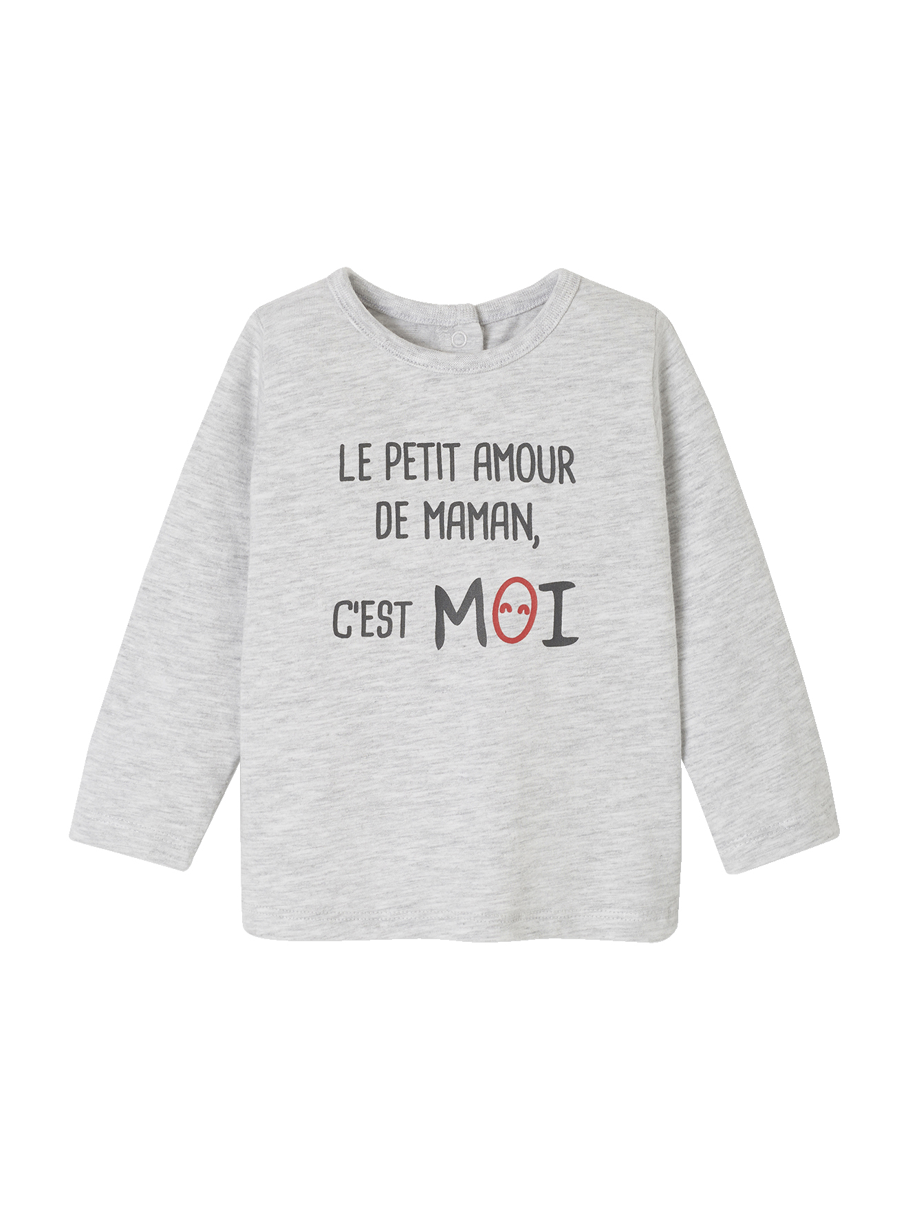T-shirt à message bébé manches longues, VERTBAUDET