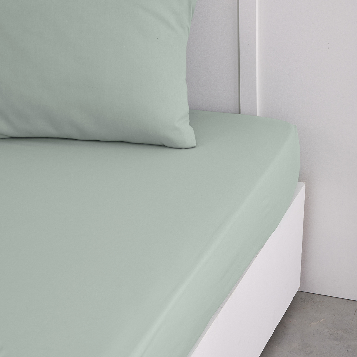 Drap housse grand bonnet 2 personnes uni coton PRESTIGE, TODAY