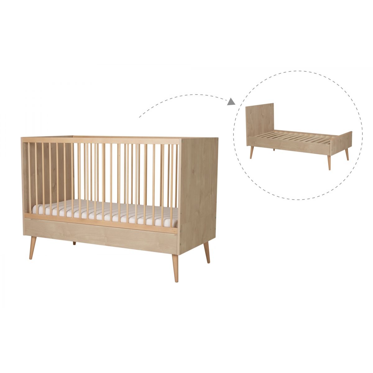 Lit Bebe Bois Naturel La Redoute