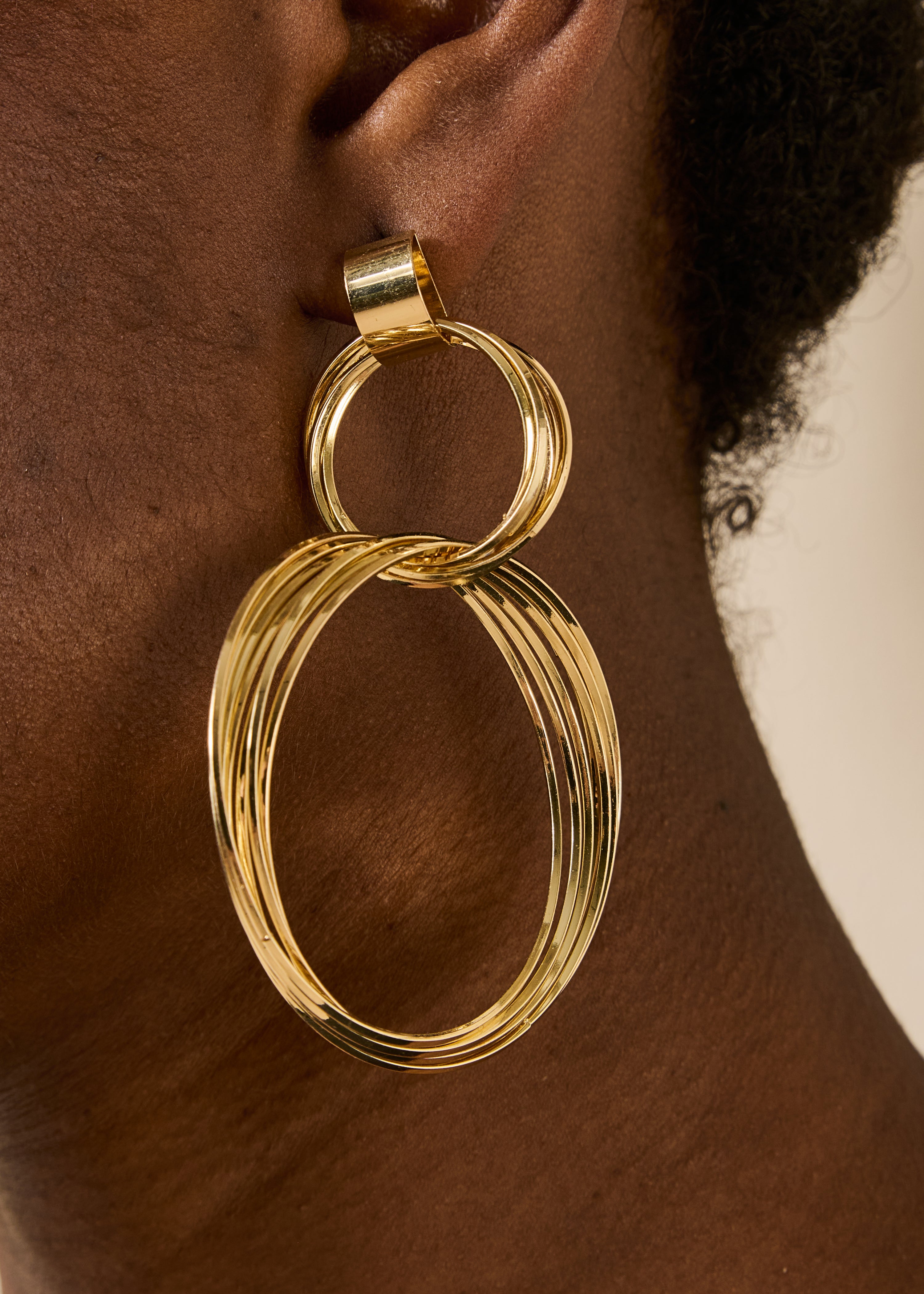 Boucles d'oreilles multianneaux, LA FEE MARABOUTEE