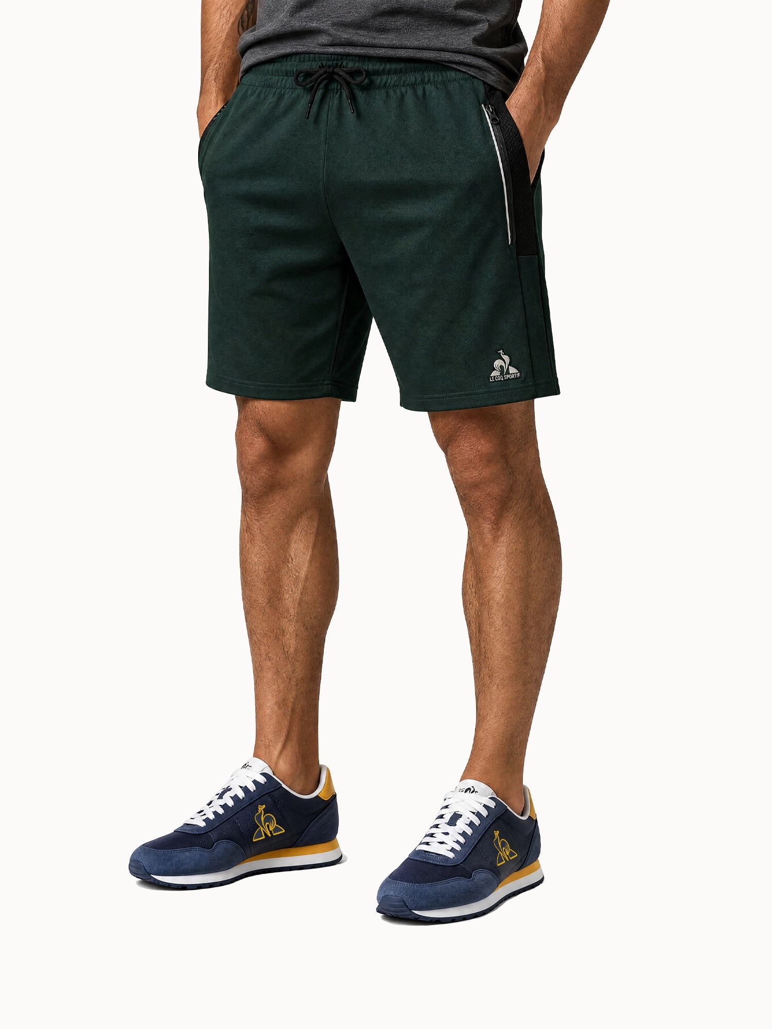 Short Coq d'Argent en jersey double effet piqué Coq d'argent, LE COQ SPORTIF