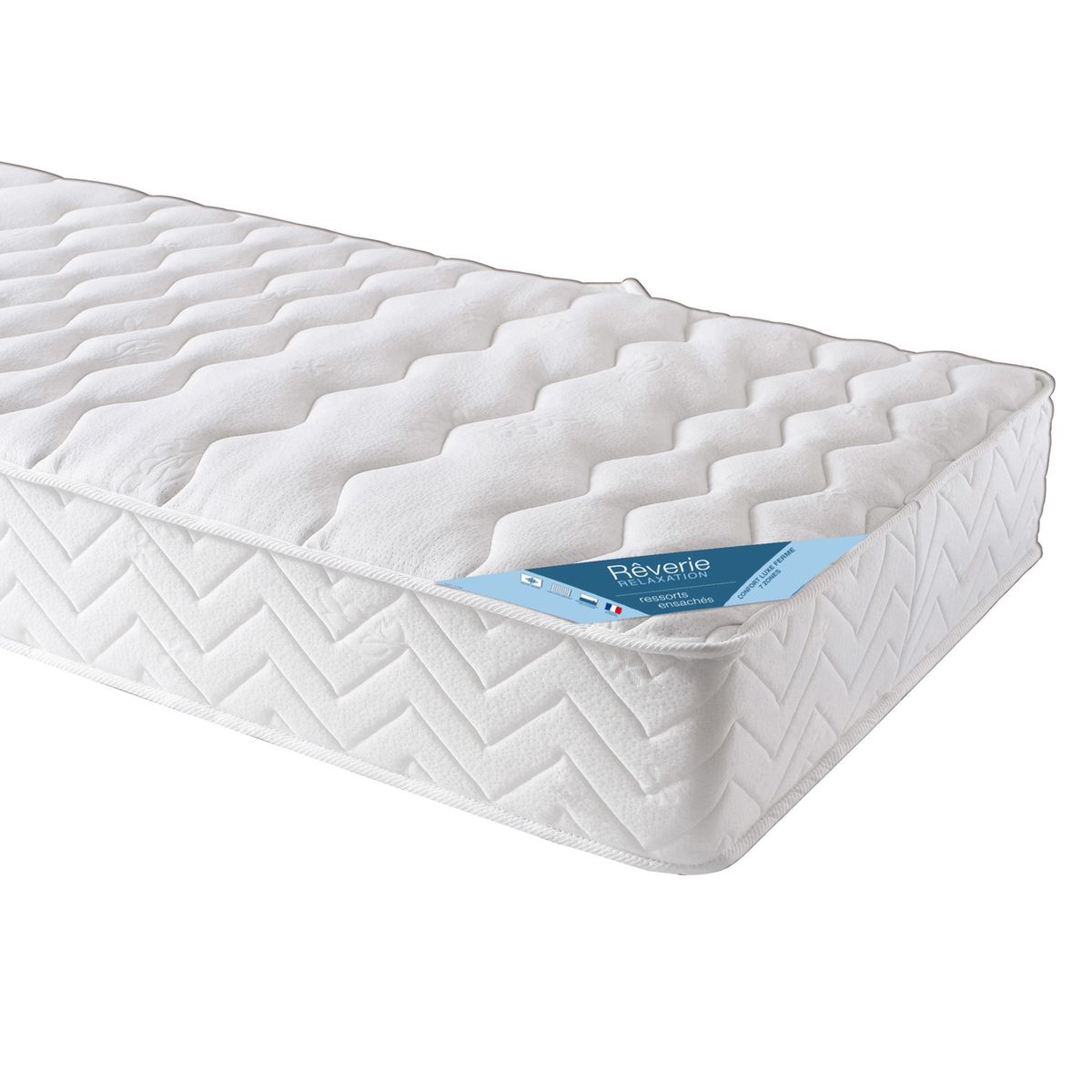 matelas a ressorts ensaches 7 zones, confort luxe