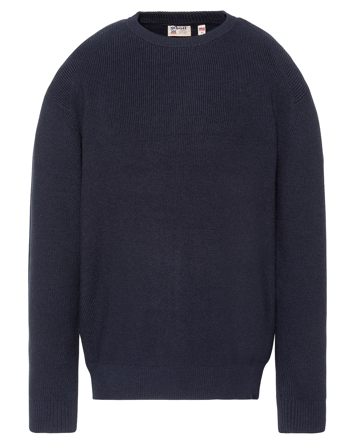 Pull col rond en maille texturée, SCHOTT